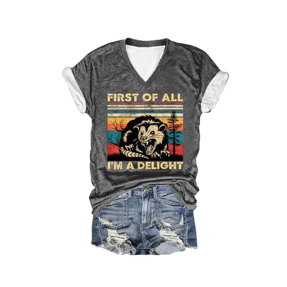 

Women s 3D digital printed women s spring and summer slim fit comfortable top V-neck T-shirt angry 3416 4XL