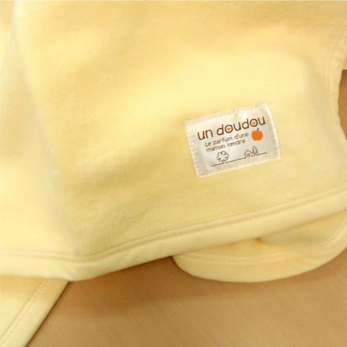 un doudou made in japan baby cotton blanket 85 x 115cm plain 100% cotton cream 1321-cr