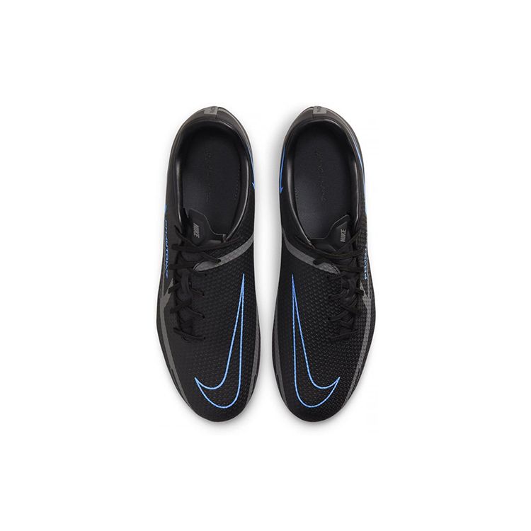 Nike Phantom GT 2 Academy Round Toe Lace-Up AG (Rubber Short Studs) Non-Slip Durable Soccer Shoes Unisex Soccer Shoes Black Blue DC0798-004