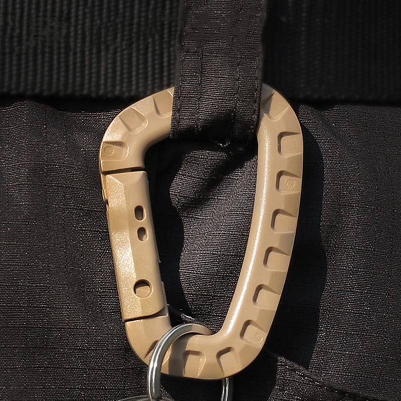 4Pcs Tactical Carabiner Clip Collection Outdoor Use Steel Hook Camping Lock Daily Key Chain Keychain Buckle Backpack Case Karabiners