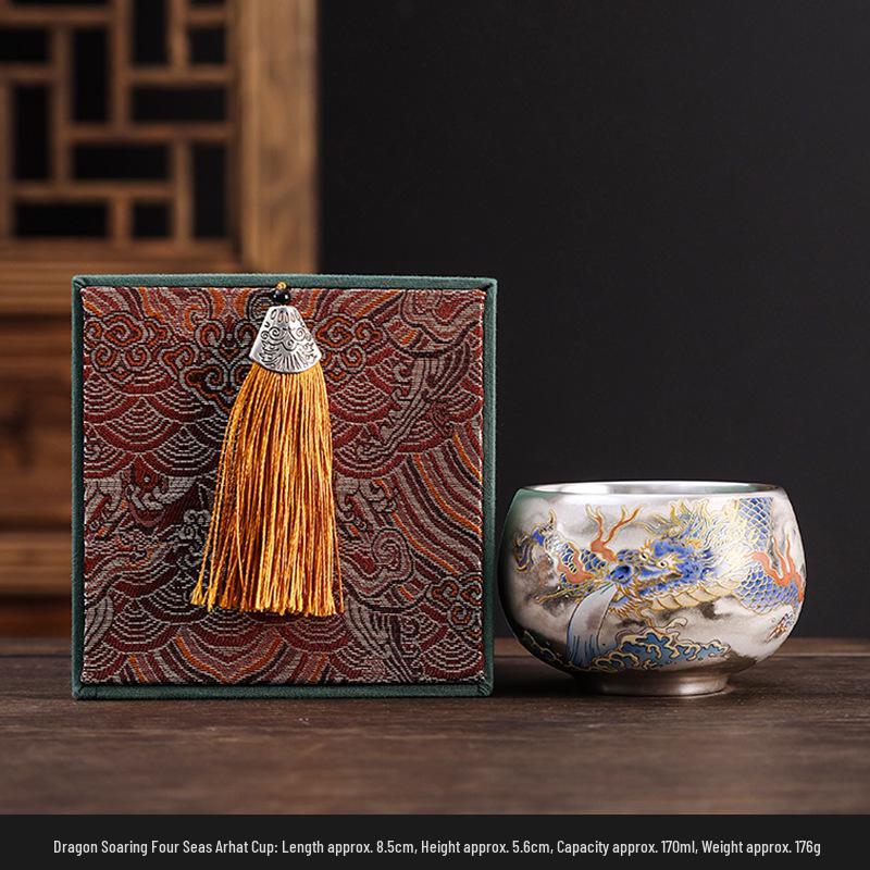 Silver-Plated Master Tea Set: High-End Creative National Tide Style Gift 170ml