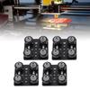 4Pcs 3D Printer Gantry Plate Board Fit for 2020V Series Extrusions Aluminum Alloy 3D Printer Extruder Back Support Plate Black