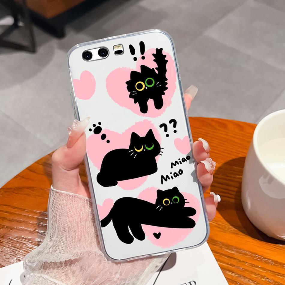 Per Huawei P10 Lite P10 Plus Custodia per Telefono Stile Casual Fantasie Silicone Morbido TPU Trasparente Leggera Copertura Per Huawei P 10+ Funda