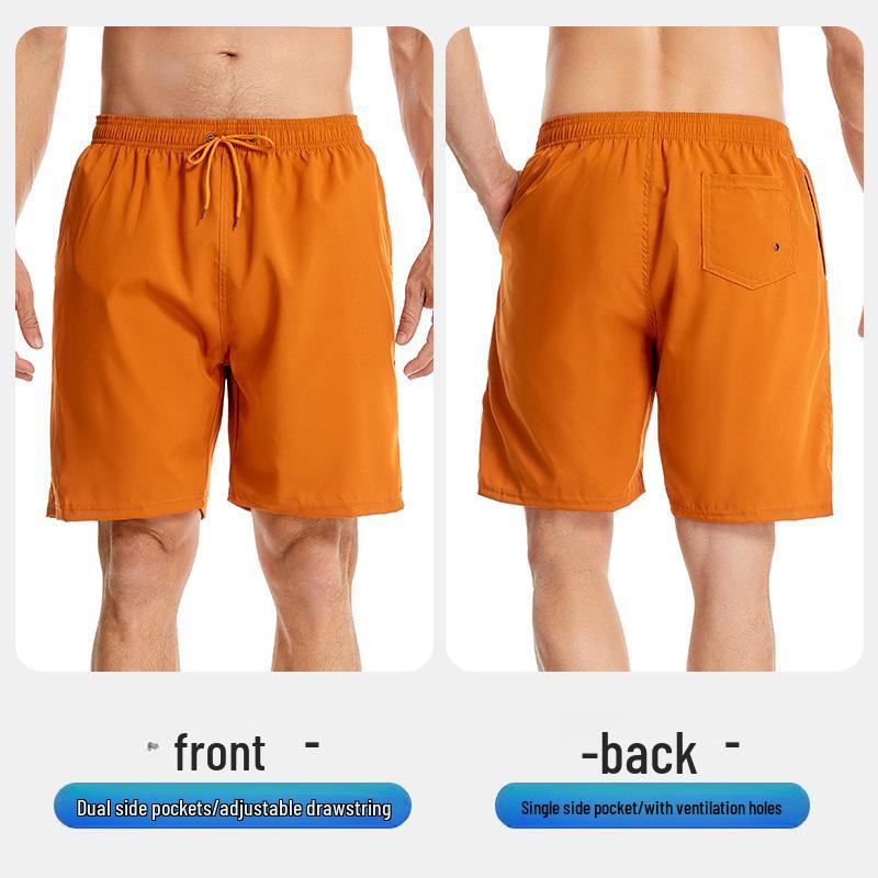 Herre ensfarget strand-surfeshorts - Casual sportsshorts i stor størrelse