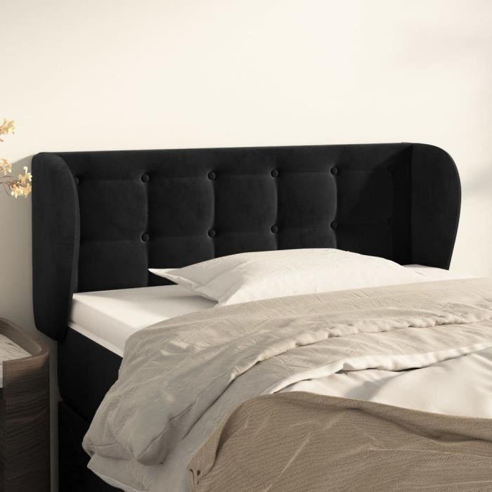 VidaXL Headboard with Ears Black 93x23x78-88 Cm Velvet3117616