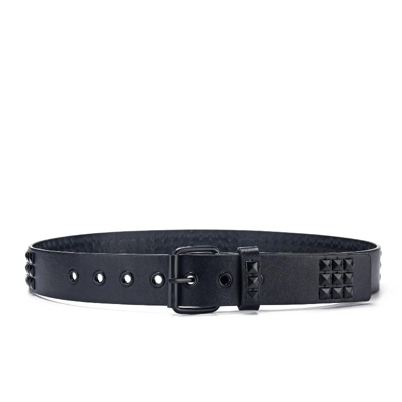 Rivet pyramid belt - trendy streetwear hip hop jeans belt for men and women 110cm