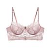 French eyelash lace underwear women's ultra-thin beautiful back sexy bra big chest small anti-sagging bra cover