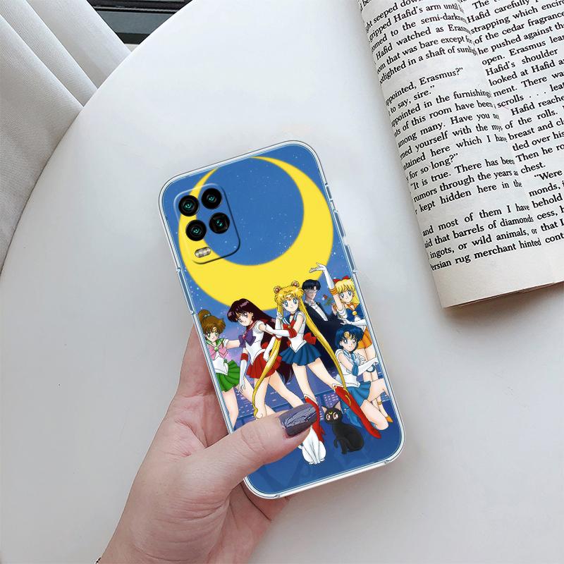 

S-Sailors M-Moon Transparent Phone Case for Motorola Moto Edge 20 30 40 50 S30 Fusion Ultra Pro Neo Lite + G200 G23 Motorola Edge 50 Pro