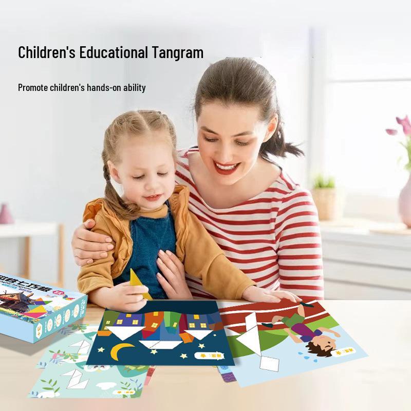 Magnetic Tangram Puzzle for Kids Ages 3-6 – Educational Toy for Elementary Students & Kindergarteners