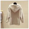 Women's Korean-Style Fleece-Lined Sweatshirt & Nine-Point Wool Pants Set