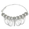 Retro Ethnic Floral Waist Chain with Carved Coin Tassels and Geometric Hanfu Dance Accessories