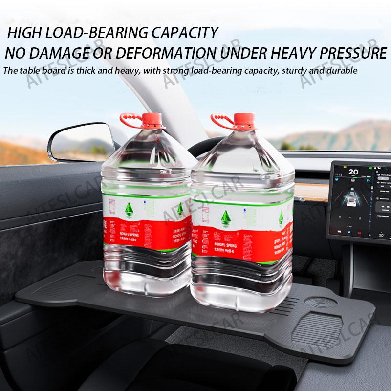 Table Desk For Model Y Juniper 2025 Car Steering Wheel Laptop Tray Food Desk Portable Office Table for Tesla Model 3 2024 2021
