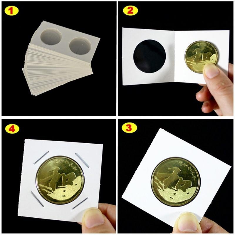 50pcs Cartón 2x2 Mylar Portamonedas Cajas de Almacenamiento Bolsa de Almacenamiento Tamaño Aleatorio