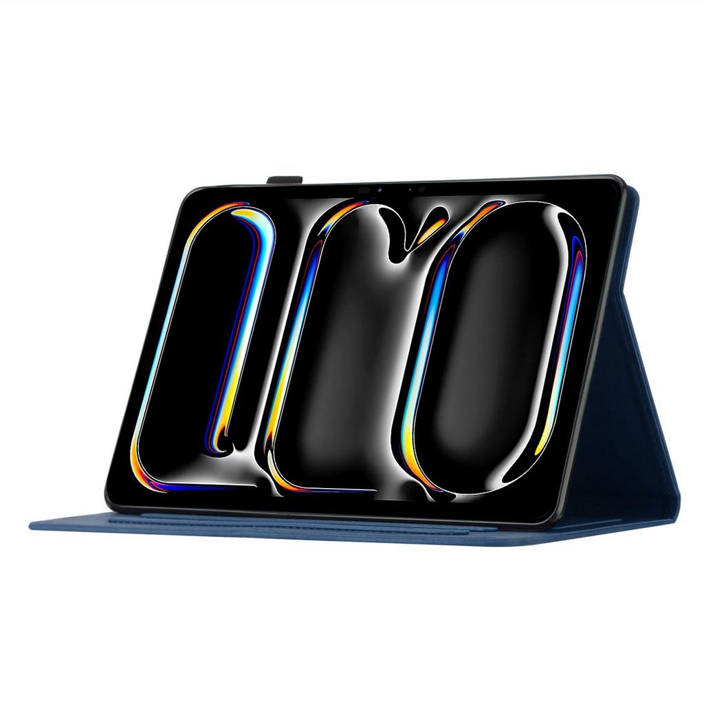 For iPad Pro 11 (2024) Case with Card Slots PU Leather Coconut Tree Smart Tablet Cover