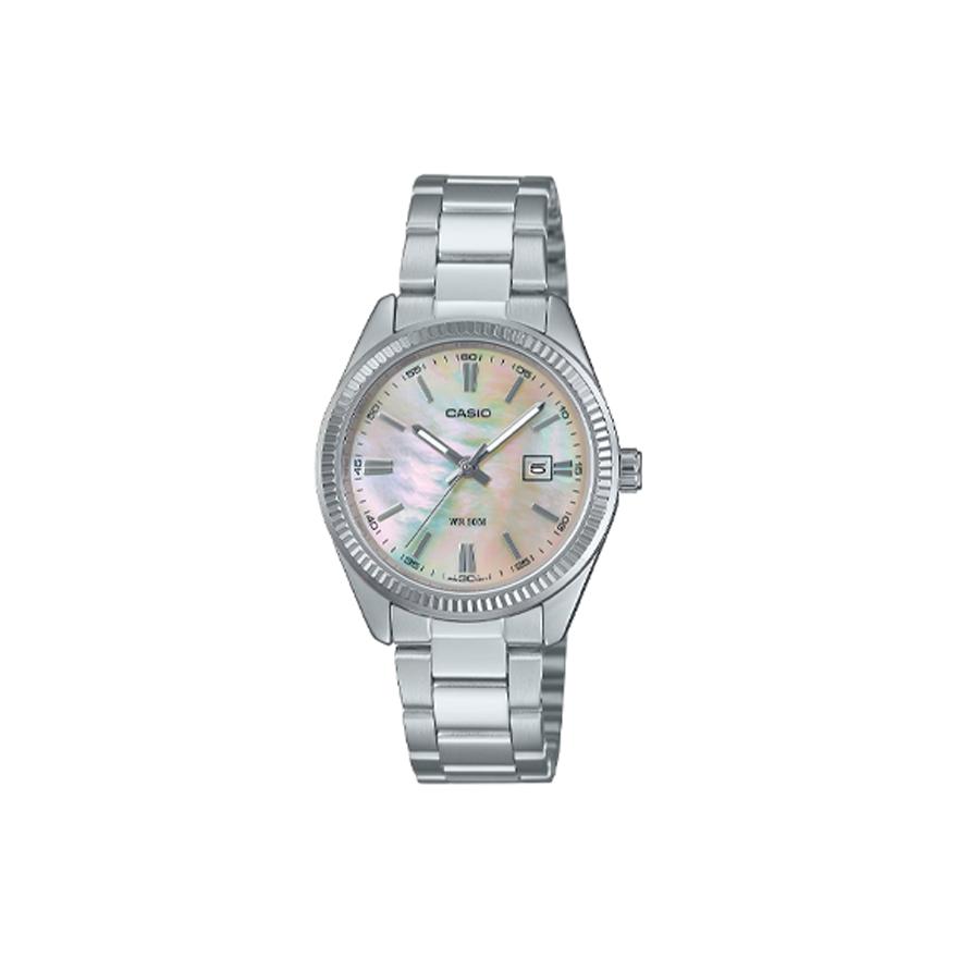 CASIO Unisex Standard Series Mother Of Pearl Color Watch LTP-1302DS-4AV LTP-1302DS-4AV Regular Watch Box