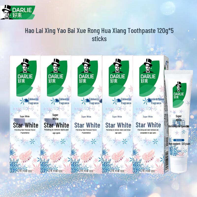 

Darlie Ultra White Edelweiss Whitening Toothpaste 5-Pack
