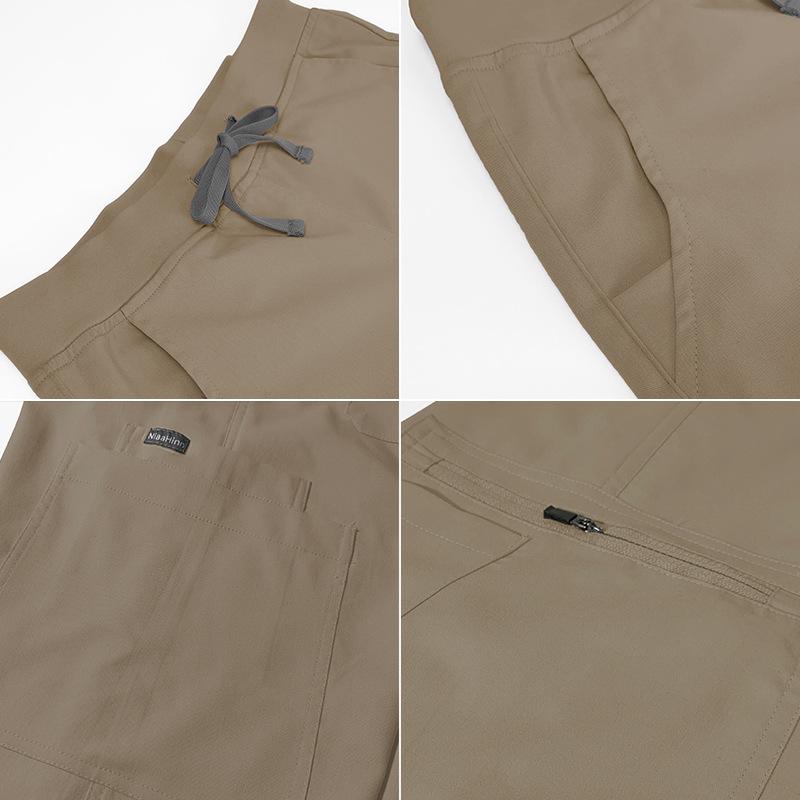 Unisex Short Sleeve Quick-Drying Scrub Suit for ICU Nurses - New Color, Elastic, Summer Wear.