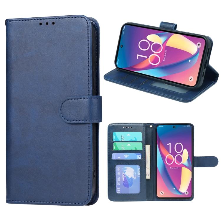 

Кожаный чехол для телефона For TCL 50 XL Nxtpaper синий