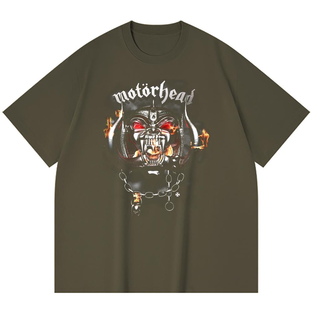 T-shirt Heavy Metal 230 g/m² 100% Bawełna Z Nadrukiem Zespołu Rockowego Popularnej Muzyki Unisex Ciężki Bawełniany T-shirt