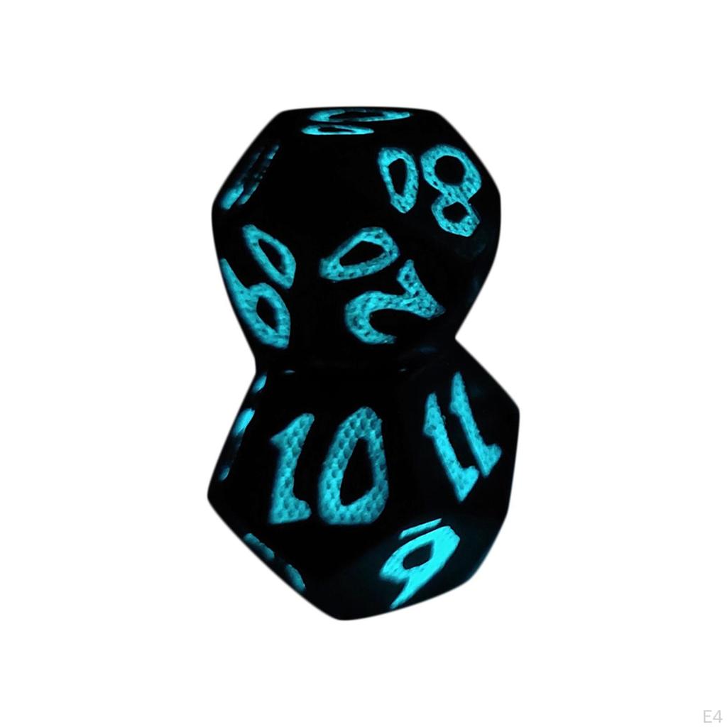 7 Pieces Dice Set RPG Game Dice, Games Lightwheigt Polyhedral Light Up ,for Table