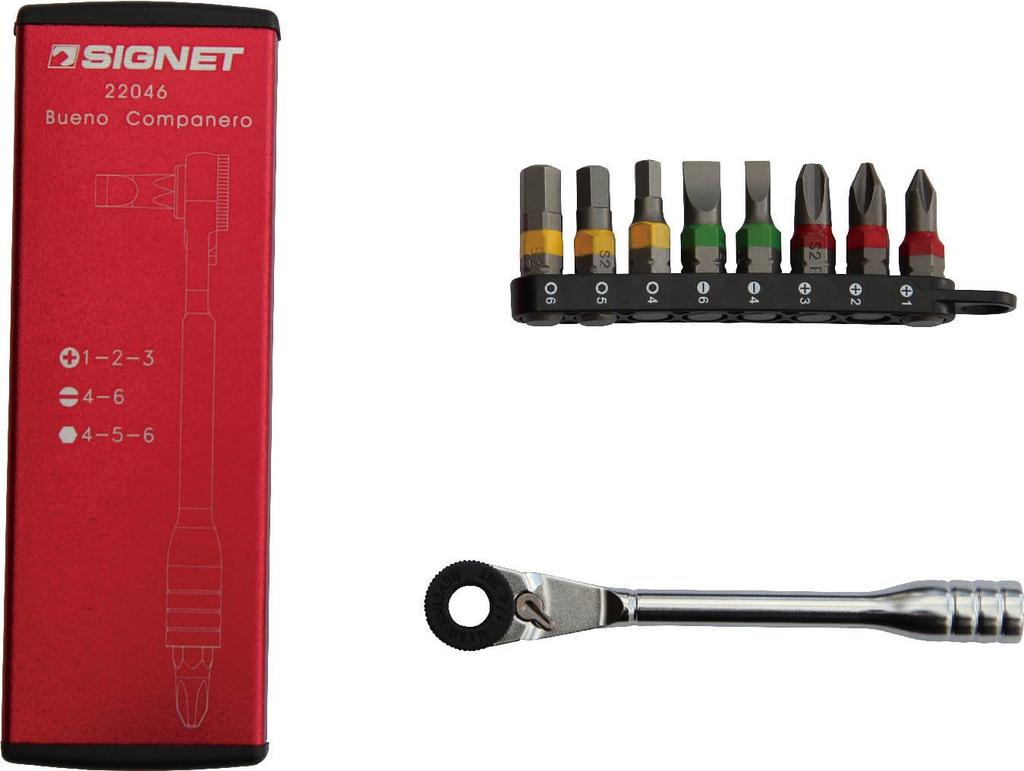 SIGNET Mini Ratchet 22046 Set, Red,