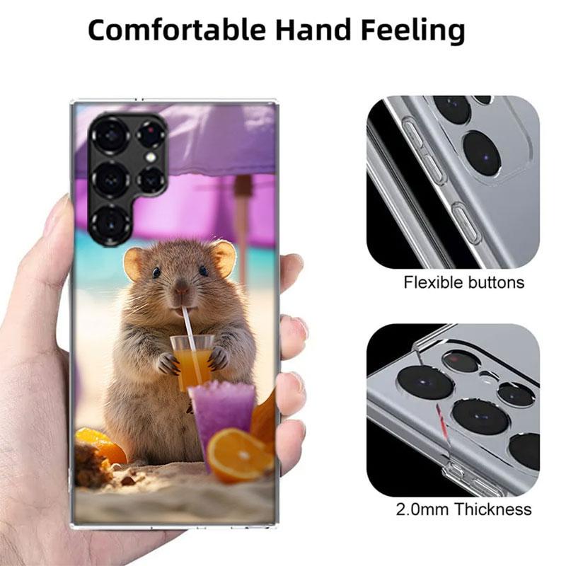 Cute Hamster Cases Phone Case for Samsung Galaxy S26 Ultra S25 Edge S24 S23 FE S21 Plus S20 S22 S10 Cover TPU Capa Shell Shockpr
