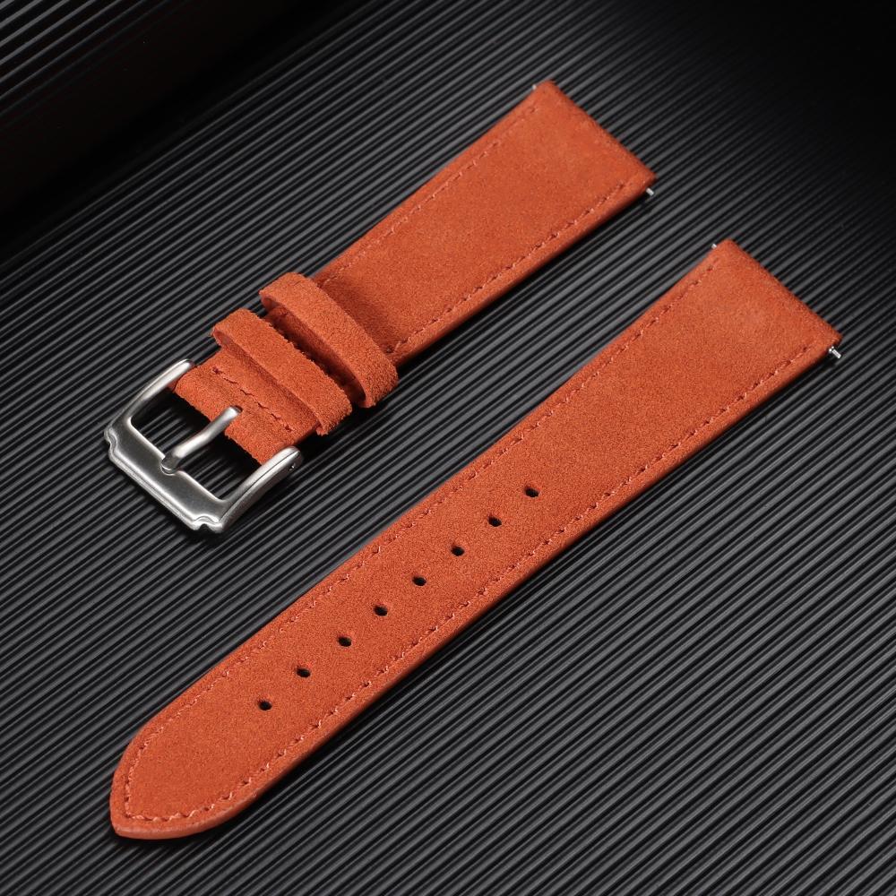 Premium Suede Leather Watch Band 18mm 19mm 20mm 22mm Quick Release Calfskin Straps for Men Women Soft Comfortable Wristband Belt