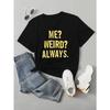 Me Weird Letter Print Short-sleeved T-shirt Casual and Versatile Style Suitable for Summer Outings and Daily Wear