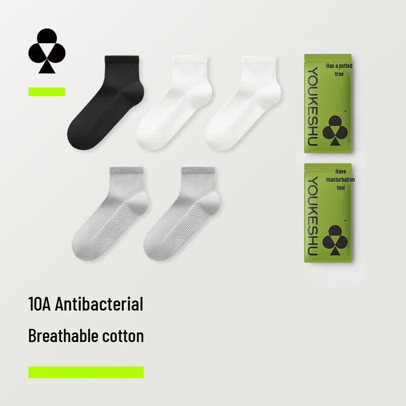 Youkeshu Women s Pure Cotton 10A Antibacterial Ankle Socks One Size