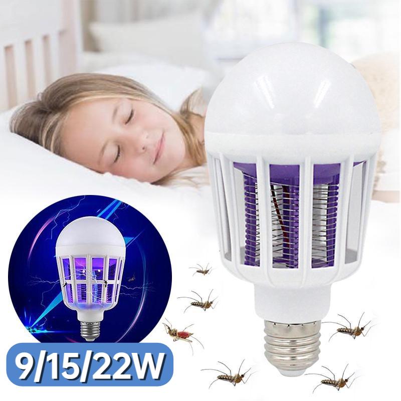 Lampadina Uccidi Zanzare Sicura, Lampada Trappola per Insetti UV E27 - Senza Chimici, Senza Odori, Non Tossica per Bambini e Animali Domestici, Effica