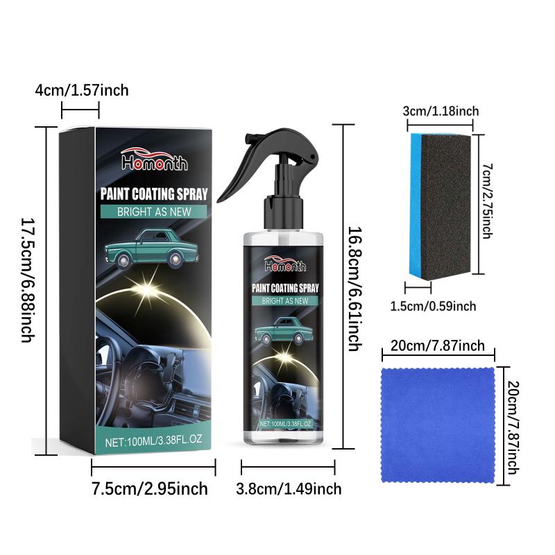 Professional Car Interior Cleaner Kit Restores Shine on Plastic Leather Dashboard and Seats UV Protection for Auto Enthusiasts