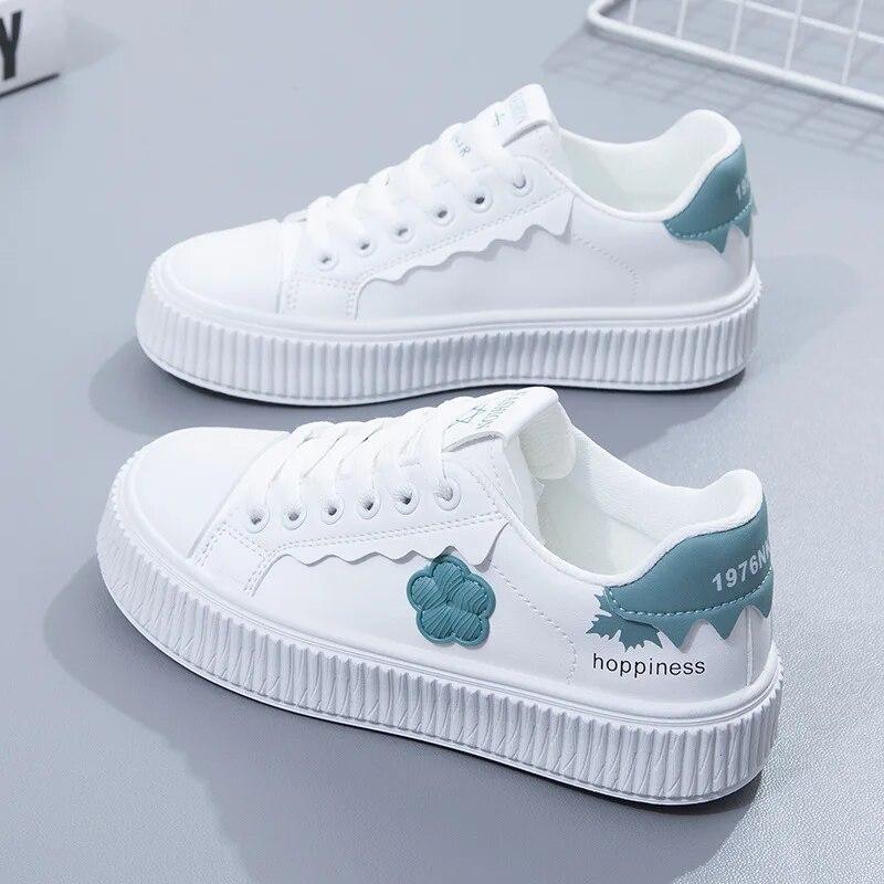 

Маленькие белые туфли с прекрасным цветком, женские весенние туфли 2023, женская обувь на плоской подошве 36 зелёный