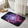 Eco-friendly Cyber Neon Flower Non-slip Entryway Mat - Washable Dust Removal Hallway Floor Mat