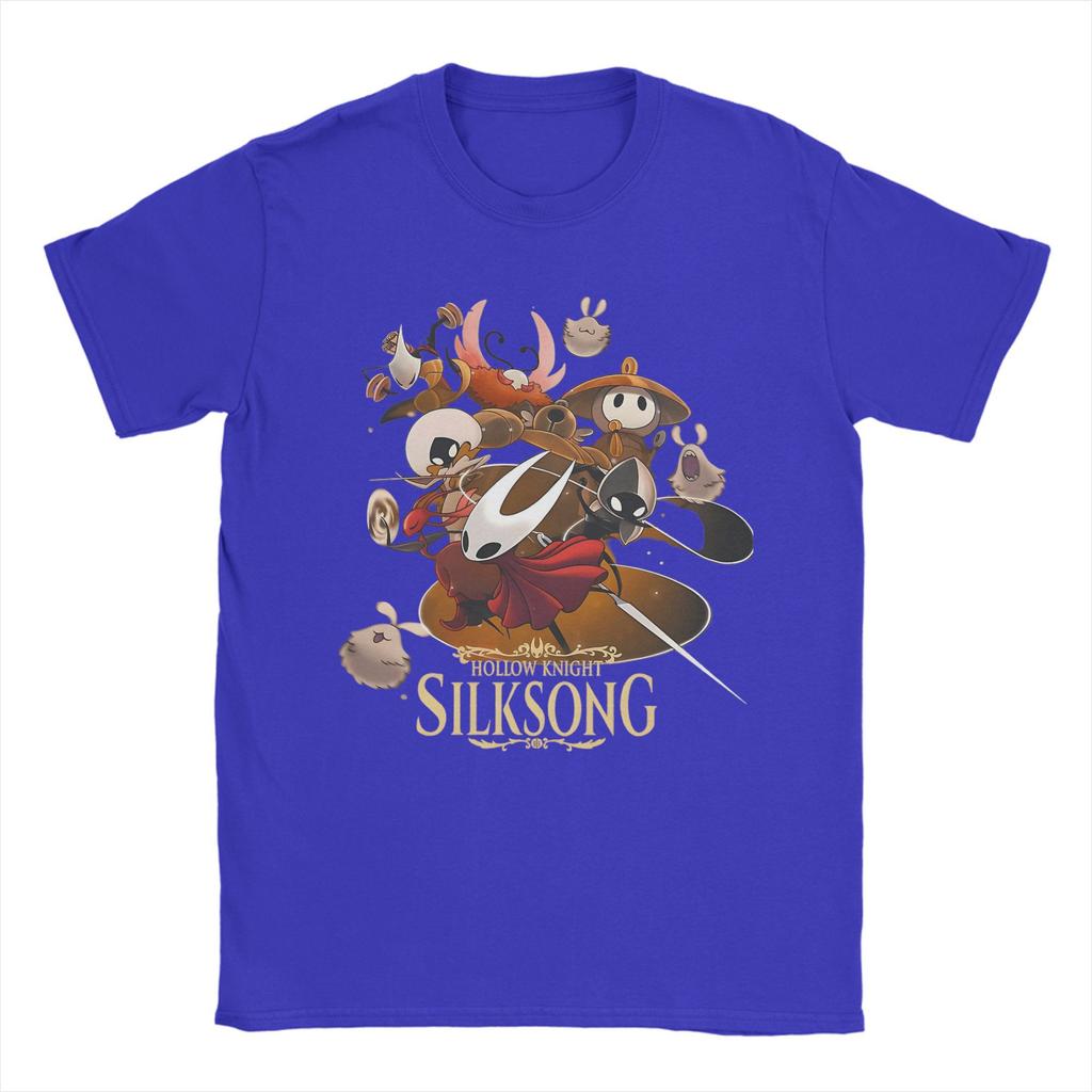 Spiel Hollow Knight Silksong T-Shirts für Herren Kreative Reine Baumwoll-Tees O-Ausschnitt Kurzarm T-Shirts Geburtstagsgeschenk Kleidung