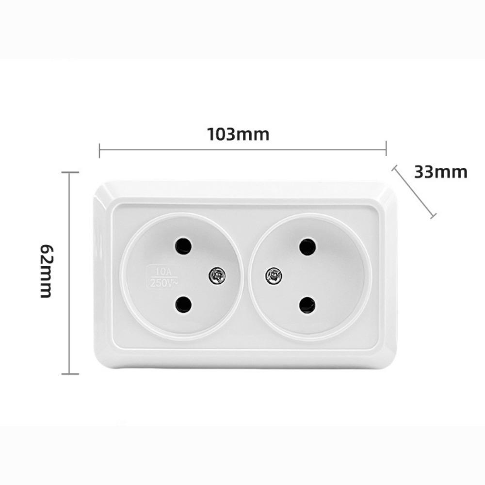 White Wall Switch Wall Surface Mount Power Socket Modern Button Light Switch