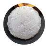 Afghanistan White Jade Dragon & Phoenix Pendant - Auspicious Five Blessings Necklace Gift