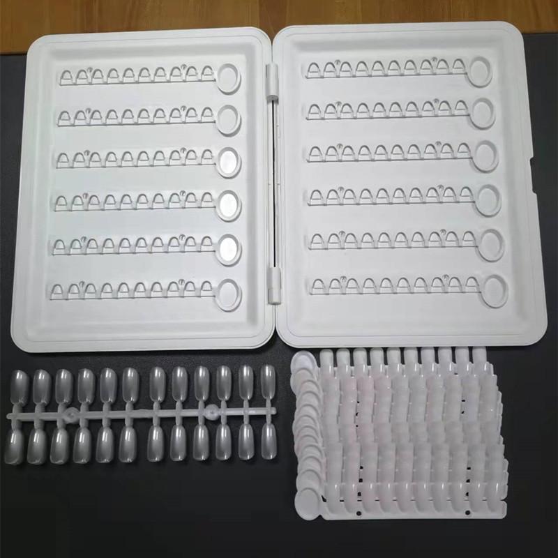 

Книга образцов цвета для нейл-арта: Портативная съемная демонстрационная доска и сменные типсы для гель-лака