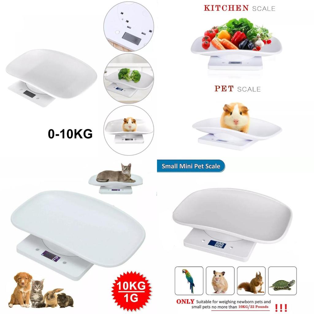 Accurate 10kg Electronic Pet Weighing Scale With Tray For Cats And Small Dogs