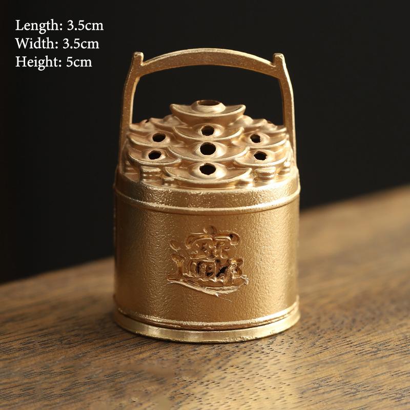 Vintage Alloy Incense Burner Stick Holder Three Legged Hollow Out Mini Sandalwood Censer Incense Burner Home Decoration