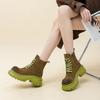 Martin boots new leather thick-soled cm heightened super lightweight rhubarb boots