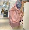 Corduroy Schoolbag Solid Color Student Backpack For Men And Women