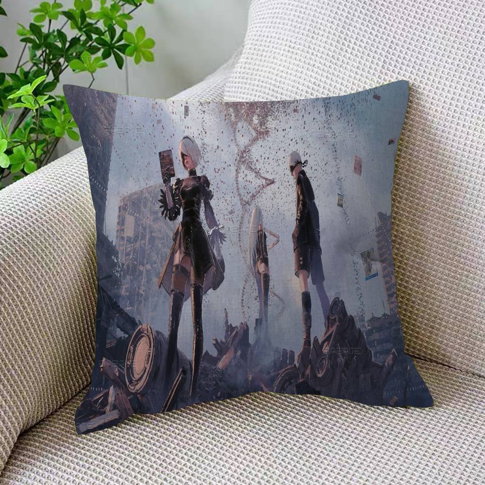 Game Nier Automata Cm Cushion Cover Pillow Cover Decor Pillowcase Home Pillowcase For Couch Pillow