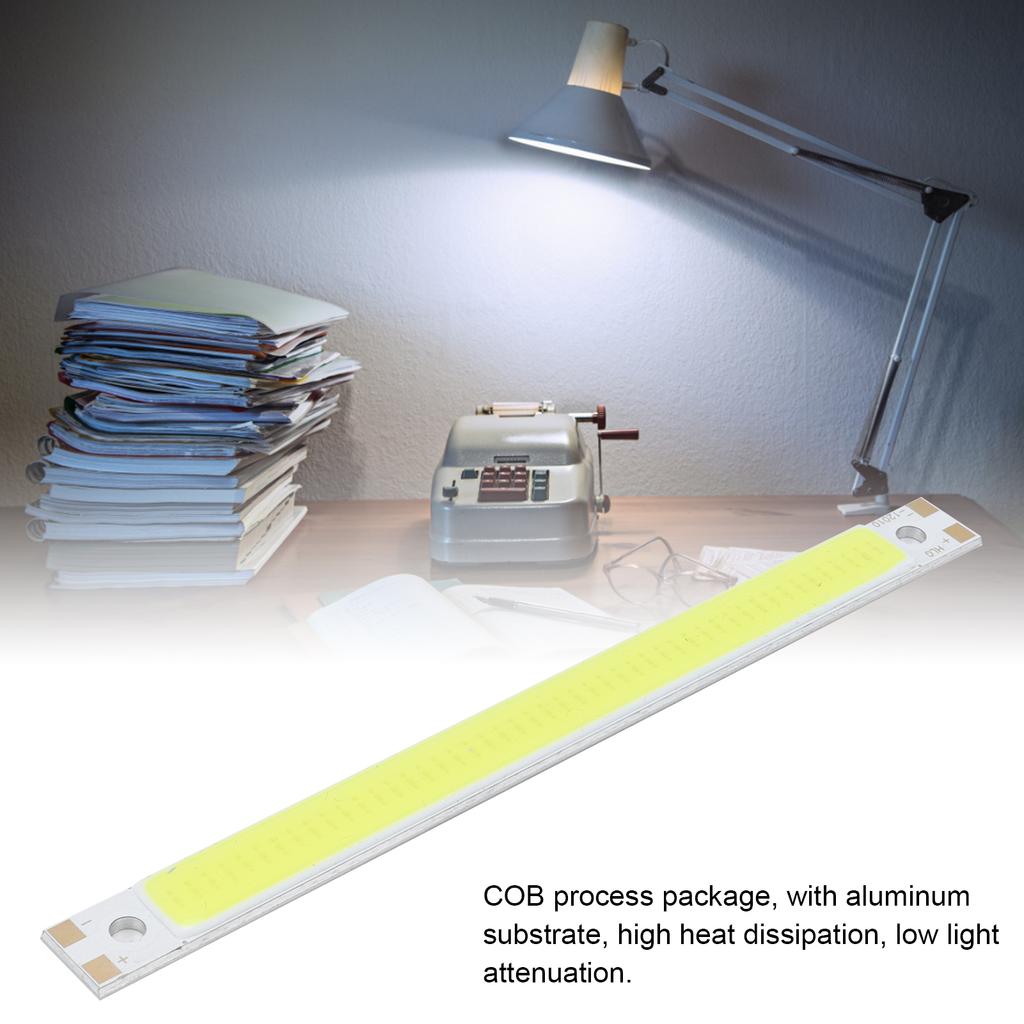 Pannello Chip Luce LED 3000‑6500K Celsius 12‑14V 10W Sorgente Luminosa COB Integrata 1000lm 120x10mm