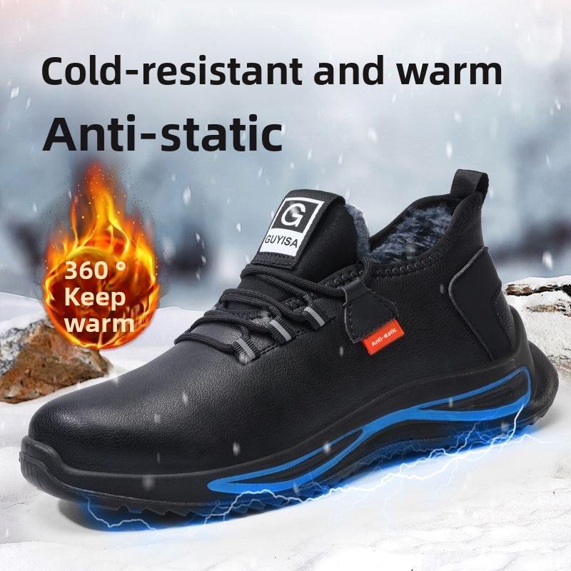 Work Shoe High Men Boots Men Woman Winter Steel Toe Boots Thickened Puncture Woman Sneakers Anti-smashing Work Shoes Men36-46