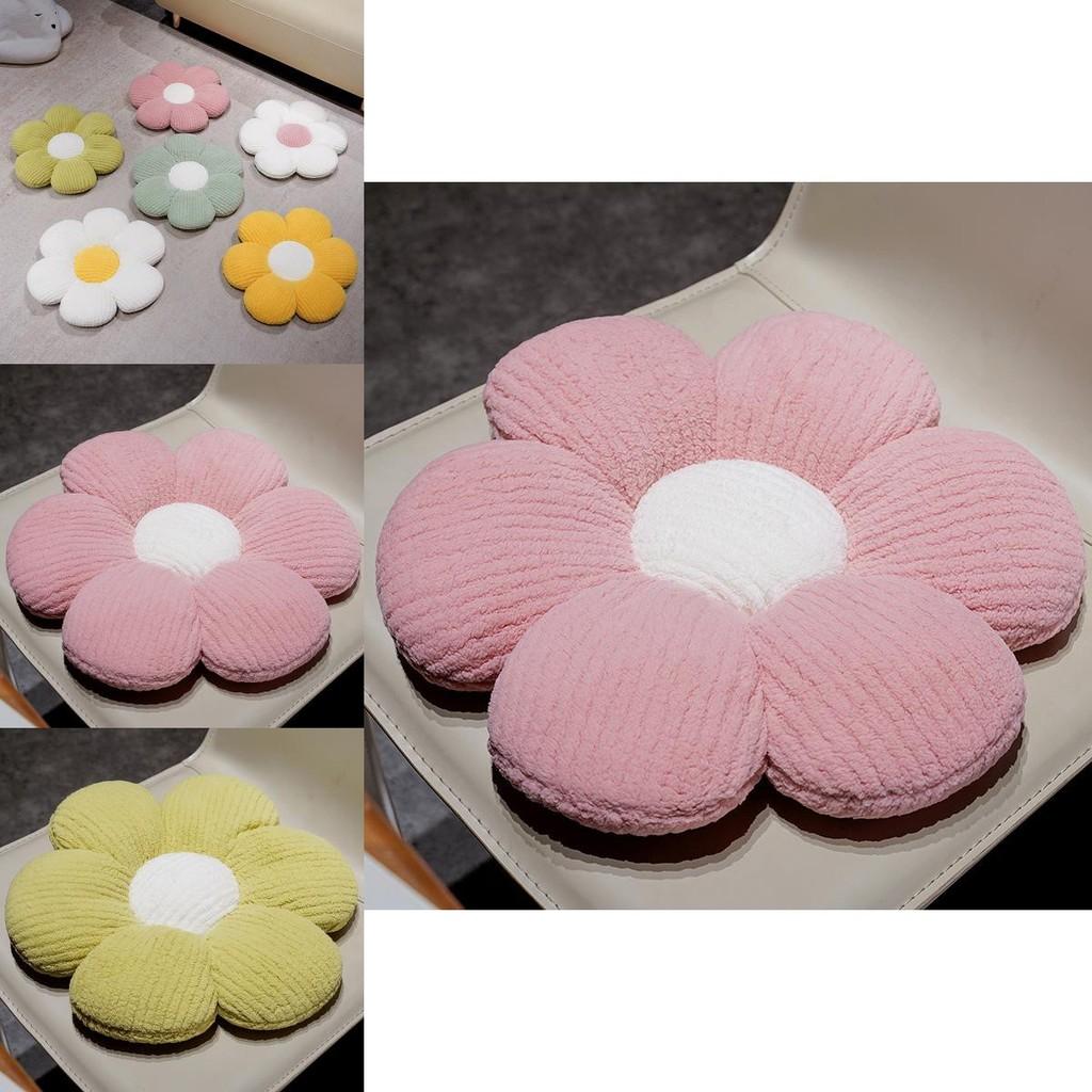 Flower Seat Cushion For Bedroom Home Office Plush Short Pile Pp Cotton Decor