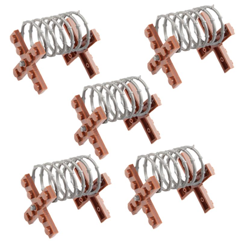 MOC WW2 Military Oil Barrel Weapons Box Building Block Set War Scene Accessories Bullet Motorcycle Sandbag Block Bricks Toys  Playsets