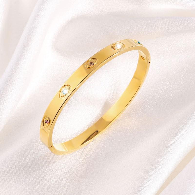 Starry Sky Silver Titanium Steel Bracelet for Women - High-End, Versatile, Full Diamond, Non-Fading Fashion Accessory