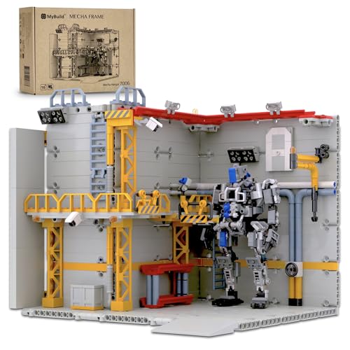 MyBuild Mecha Frame Hanger 7006 | Mecha Garage for Mecha Storage | Maintenance Bay/Work Tower | Expandable Mecha Base | Ages 16 and Up (Includes Mecha