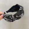 Ethnic Style Fabric Knotted Headband Wide Edge Non-slip Hairband Fashion Women's Hair Accessories