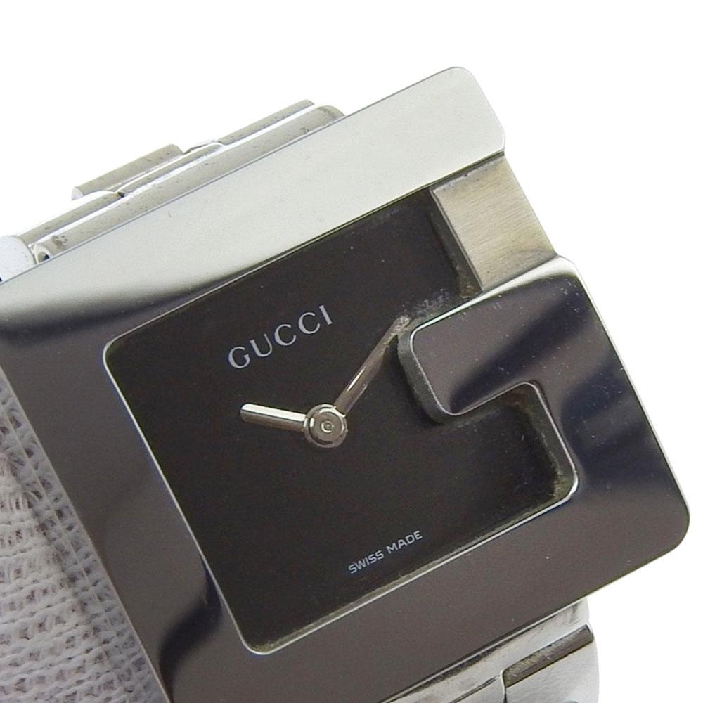 GUCCI G watch Watches 3600L blackDial Stainless Steel Quartz Analog display Women Used